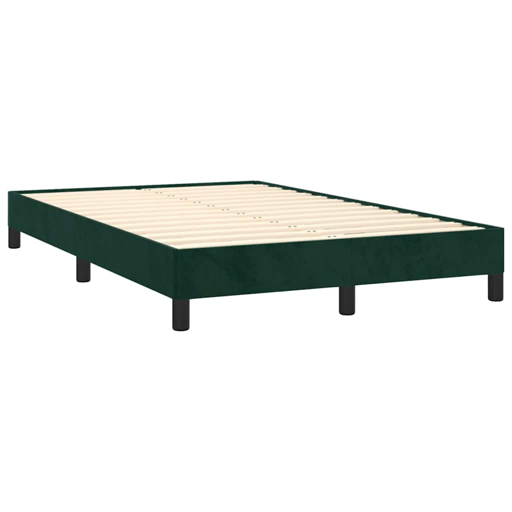 Vidaxl bedframe zonder matras 120x190 cm fluweel donkergroen