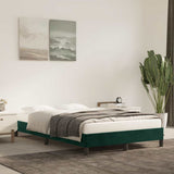 Vidaxl bedframe zonder matras 120x190 cm fluweel donkergroen