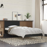 Vidaxl bedframe bewerkt hout en metaal zwart 90x200 cm
