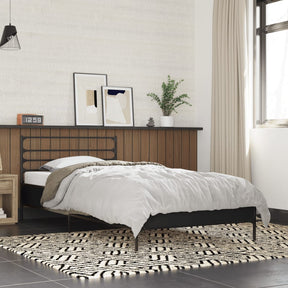 Vidaxl bedframe bewerkt hout en metaal zwart 90x190 cm