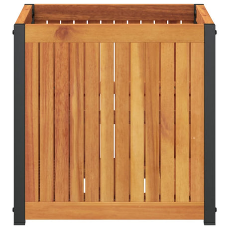 Doniczka Vidaxx 45x45x44 cm z litego drewna akacjowego i stali
