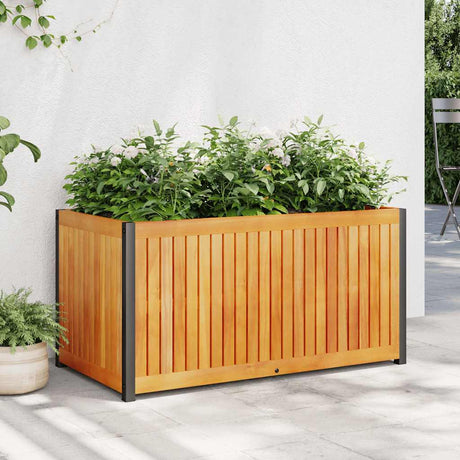Doniczka Vidaxx 85x45x44 cm z litego drewna akacjowego i stali
