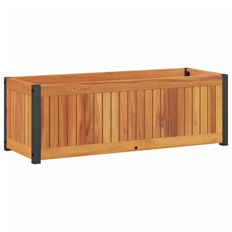 Doniczka Vidaxx 80x30x27,5 cm z litego drewna akacjowego i stali
