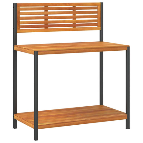 Stół ogrodowy Vidaxxl 90x50x110 cm z litego drewna akacjowego i stali