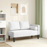 Vidaxl chaise longue met kussens kunstleer wit