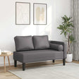 Vidaxl chaise longue met kussens kunstleer grijs