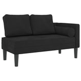 Vidaxl chaise longue met kussens fluweel zwart