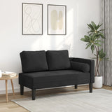 Vidaxl chaise longue met kussens fluweel zwart
