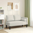 Vidaxl chaise longue met kussens fluweel crèmekleurig