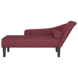 Vidaxl chaise longue met kussens stof wijnrood