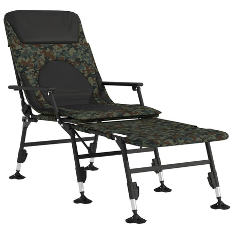 Vidaxl visbed met verstelbare modderpoten inklapbaar camouflage
