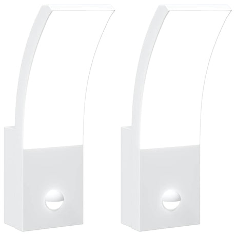 Kinkiety zewnętrzne Vidaxx 2 szt. LED z czujnikami, odlew aluminiowy w kolorze białym