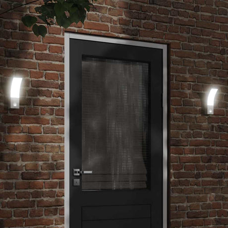 Kinkiety zewnętrzne Vidaxx 2 szt. LED z czujnikami, odlew aluminiowy w kolorze białym