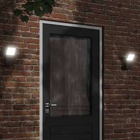 Zewnętrzny kinkiet VidaXL LED z odlewu aluminiowego w kolorze czarnym