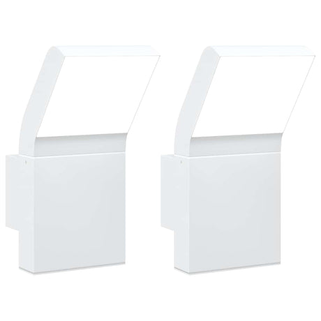 VidaXL zewnętrzne kinkiety 2 szt. LED z odlewu aluminiowego, białe