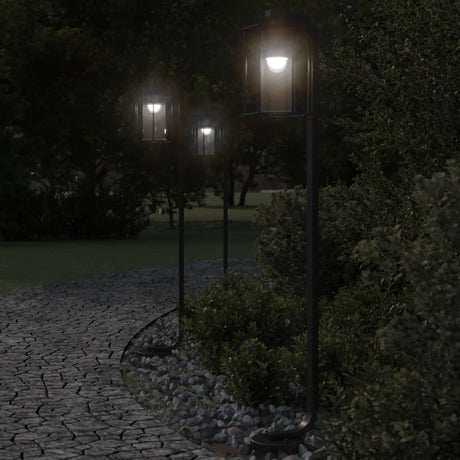 Zewnętrzna lampa podłogowa Vidaxx 3 szt. 100 cm stal nierdzewna czarna