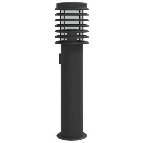 Zewnętrzna lampa podłogowa Vidaxx z gniazdem 60 cm ze stali nierdzewnej w kolorze czarnym