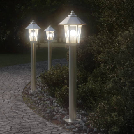 Zewnętrzna lampa podłogowa Vidaxx 80 cm stal nierdzewna w kolorze srebrnym
