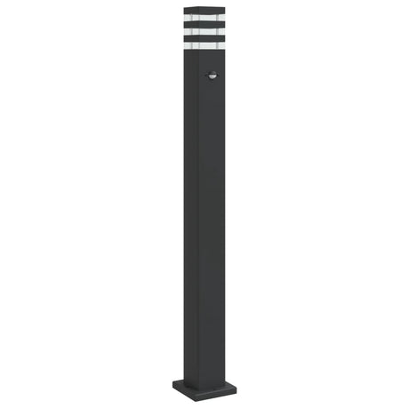 Zewnętrzna lampa podłogowa VidaXL z czujnikiem 110 cm, aluminium, czarna