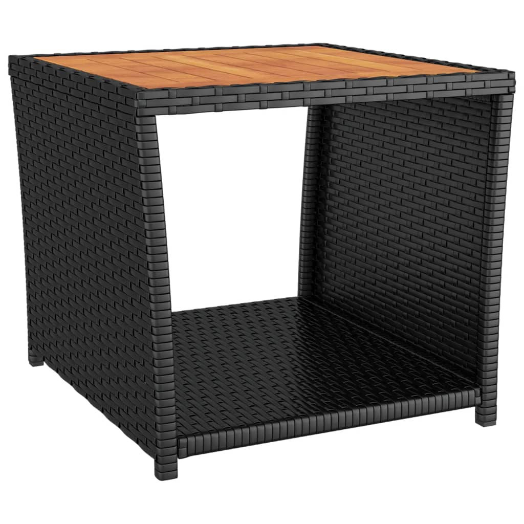 Vidaxl 3-delige tuinset met kussens poly rattan zwart