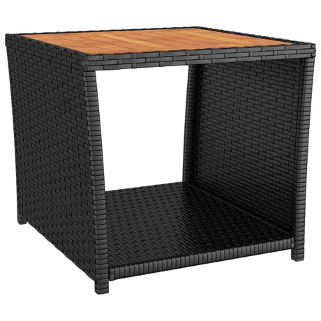Vidaxl 3-delige tuinset met kussens poly rattan zwart