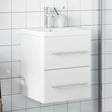 Vidaxl wastafelkast met ingebouwde wasbak wit