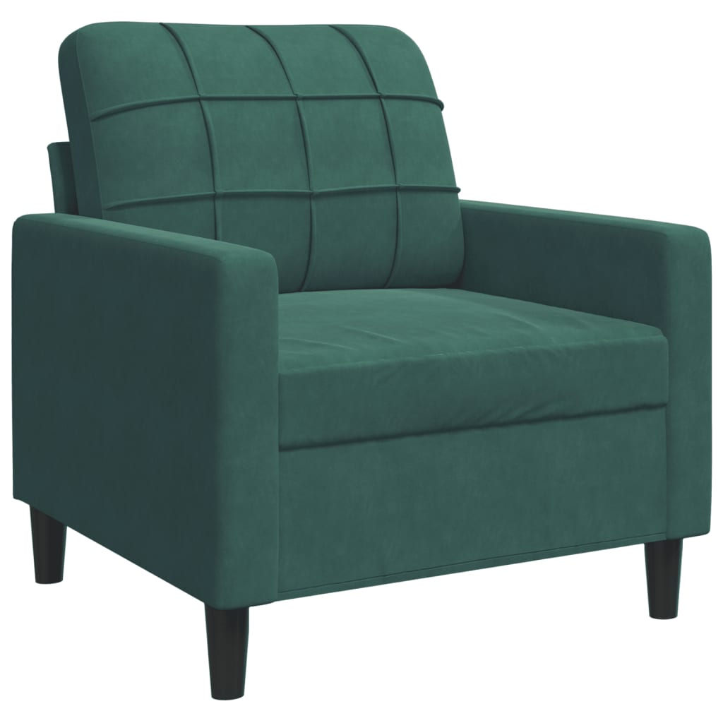 Vidaxl fauteuil 60 cm fluweel donkergroen