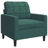 Vidaxl fauteuil 60 cm fluweel donkergroen