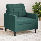 Vidaxl fauteuil 60 cm fluweel donkergroen