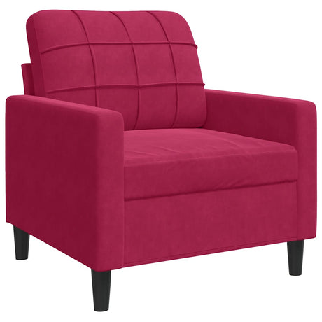 Vidaxl fauteuil 60 cm fluweel wijnrood