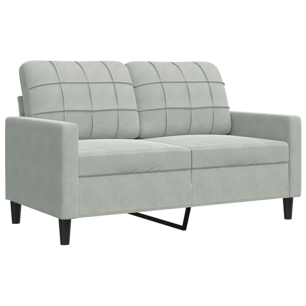 Vidaxl tweezitsbank 120 cm fluweel lichtgrijs