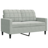 Vidaxl tweezitsbank 120 cm fluweel lichtgrijs