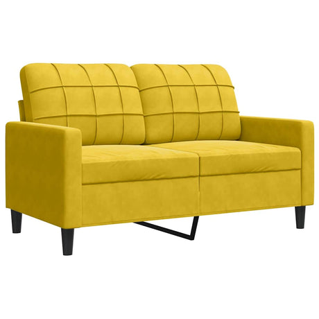 Vidaxl tweezitsbank 120 cm fluweel geel