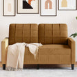 Vidaxl tweezitsbank 120 cm fluweel bruin