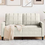 Vidaxl tweezitsbank 120 cm fluweel crèmekleurig