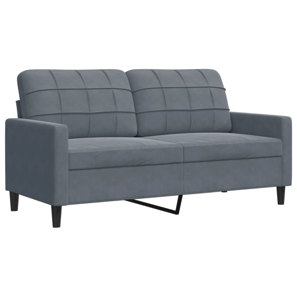 Vidaxl tweezitsbank 140 cm fluweel donkergrijs