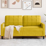 Vidaxl tweezitsbank 140 cm fluweel geel