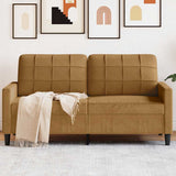 Vidaxl tweezitsbank 140 cm stof bruin