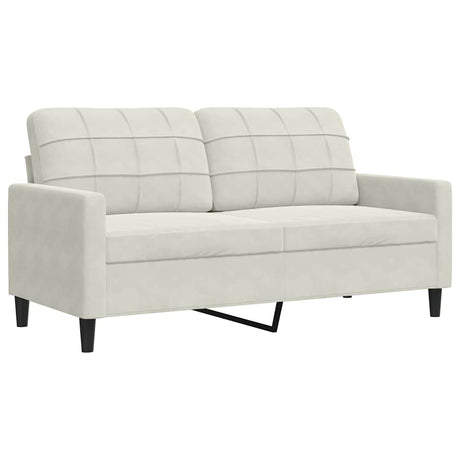 Vidaxl tweezitsbank 140 cm fluweel crèmekleurig