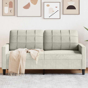 Vidaxl tweezitsbank 140 cm fluweel crèmekleurig