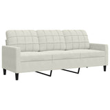 Vidaxl driezitsbank 180 cm fluweel crèmekleurig