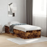 Vidaxl bedframe zonder matras hout gerookt eikenkleurig 75x190 cm