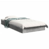 Vidaxl bedframe bewerkt hout betongrijs 75x190 cm