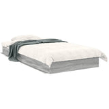 Vidaxl bedframe bewerkt hout grijs sonoma eikenkleurig 75x190 cm
