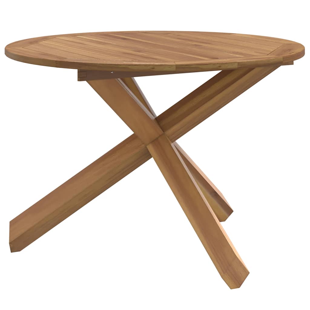 Vidaxl tuintafel ø109x74 cm massief teakhout