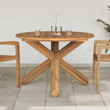 Vidaxl tuintafel ø109x74 cm massief teakhout