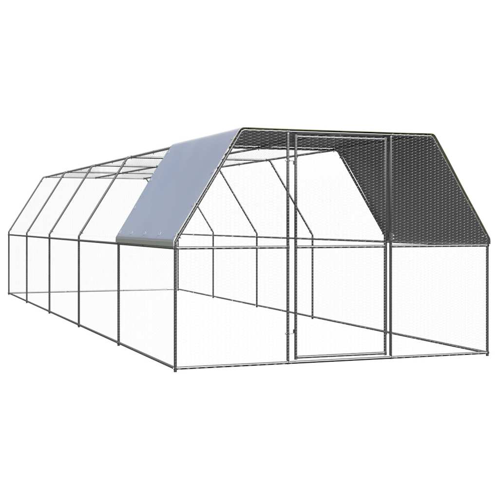 VidaXL Kurnik 3x10x2 m, stal ocynkowana