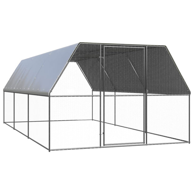 VidaXL Kurnik 3x6x2 m, stal ocynkowana