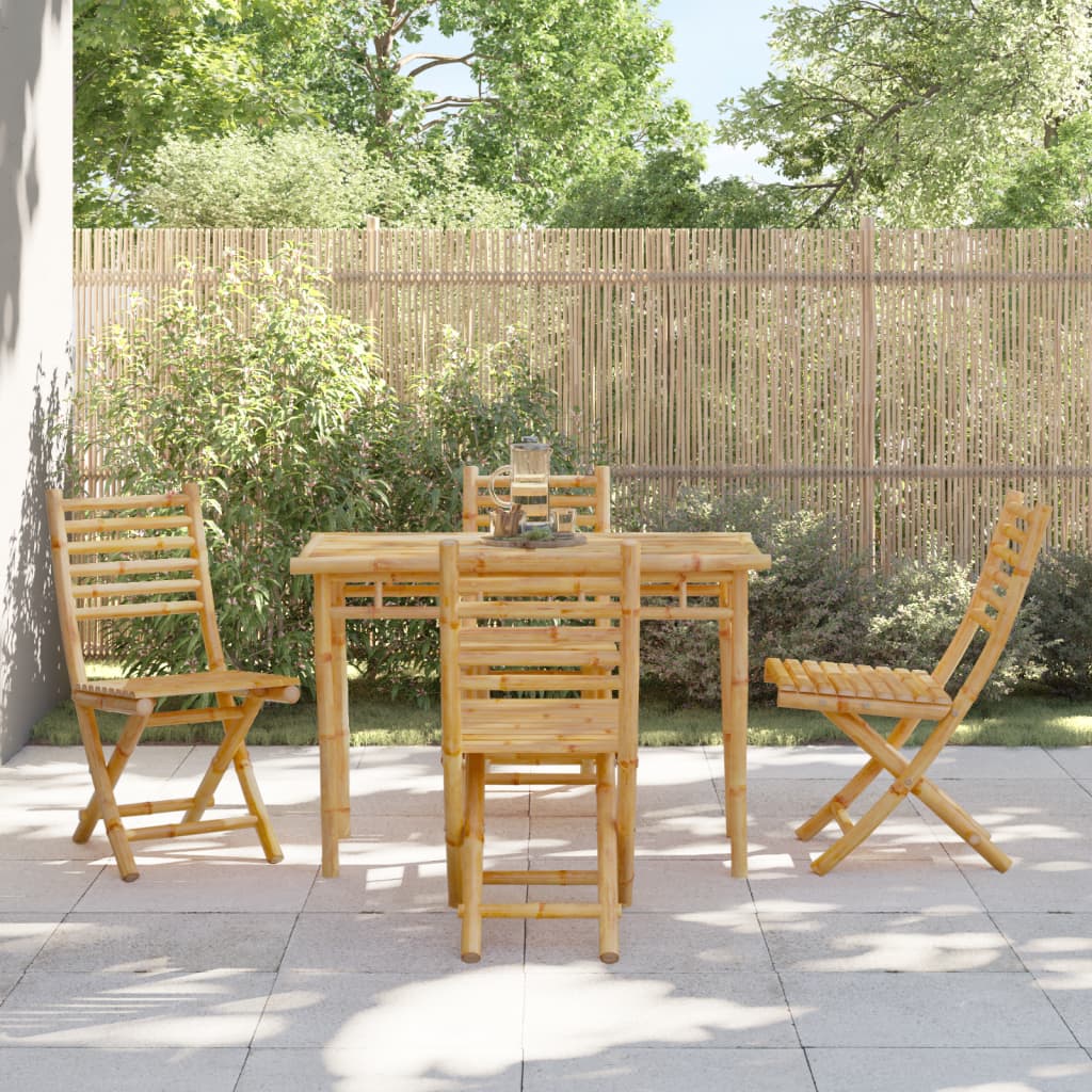 Vidaxl opklapbare stoelen, 4 stuks, 43x54x88 cm, bamboe