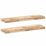 Vidaxl wandschappen 2 st zwevend 80x20x4 cm onbehandeld acaciahout